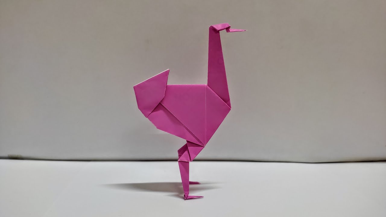Origami Ostrich Easy - How To Make a paper Ostrich Easy