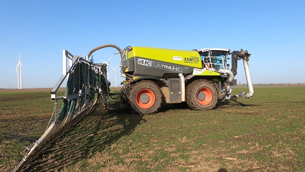 Weiß Agrardienstleistungen CLAAS XERION 4000 mit KAWECO Aufbau und VOGELSANG Schleppschläuche 4k UHD