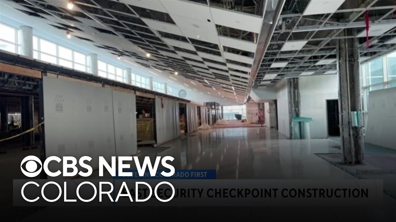 Denver International Airport's East Security Checkpoint halfway done