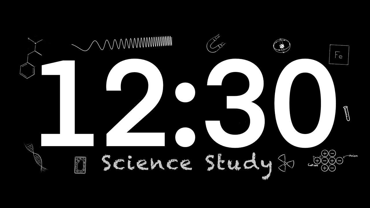 Science Study Timer 🧪 12 minutes 30 seconds ⏱️ | Study - Rain Noises (Lock in)