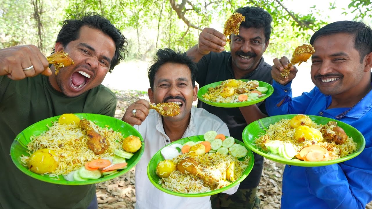 Chicken leg Biryani recipe | Special Layer Chicken Biryani by Jamaibabu | village cooking vlog