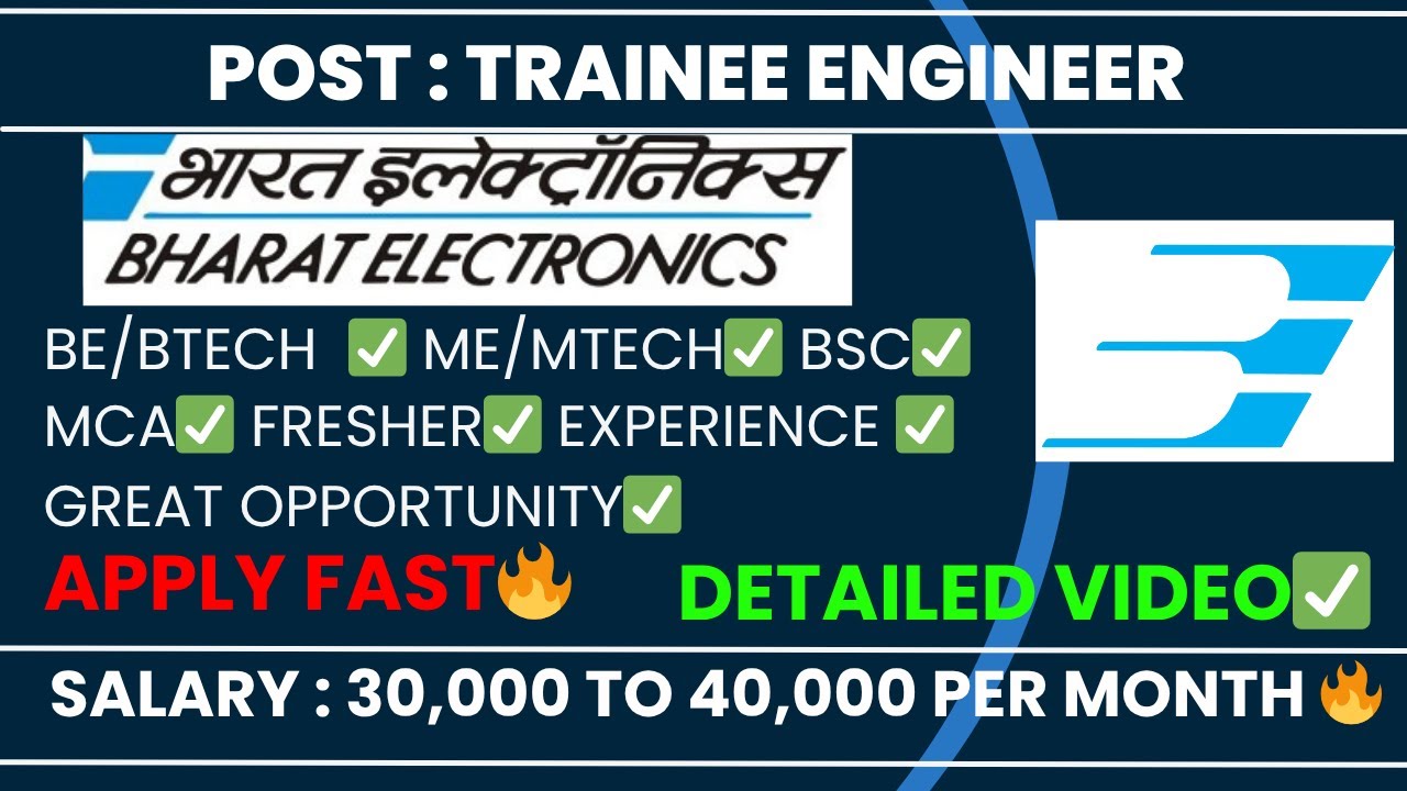 BEL Trainee Engineer 2025🔥 | Salary ₹30,000 | Vacancies+Education +Selection Process|Detailed Video
