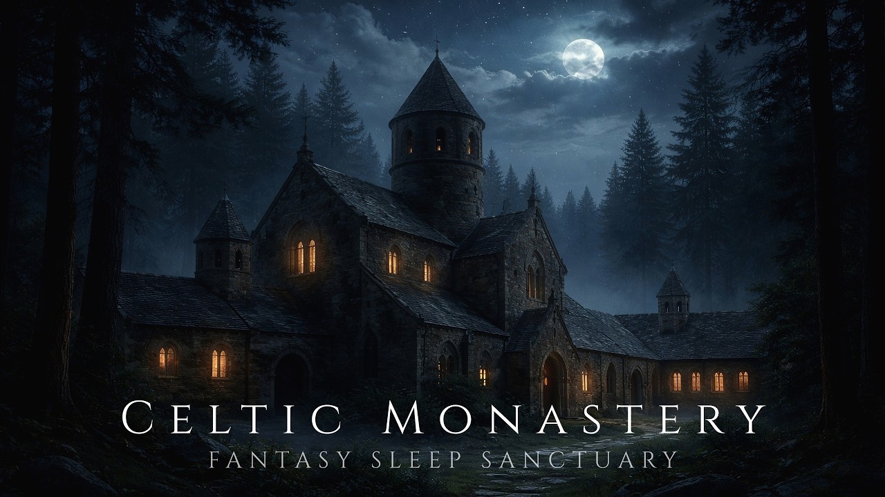 Celtic Forest Monastery 🌲 Medieval Night Music for Deep Sleep (3 Hours)