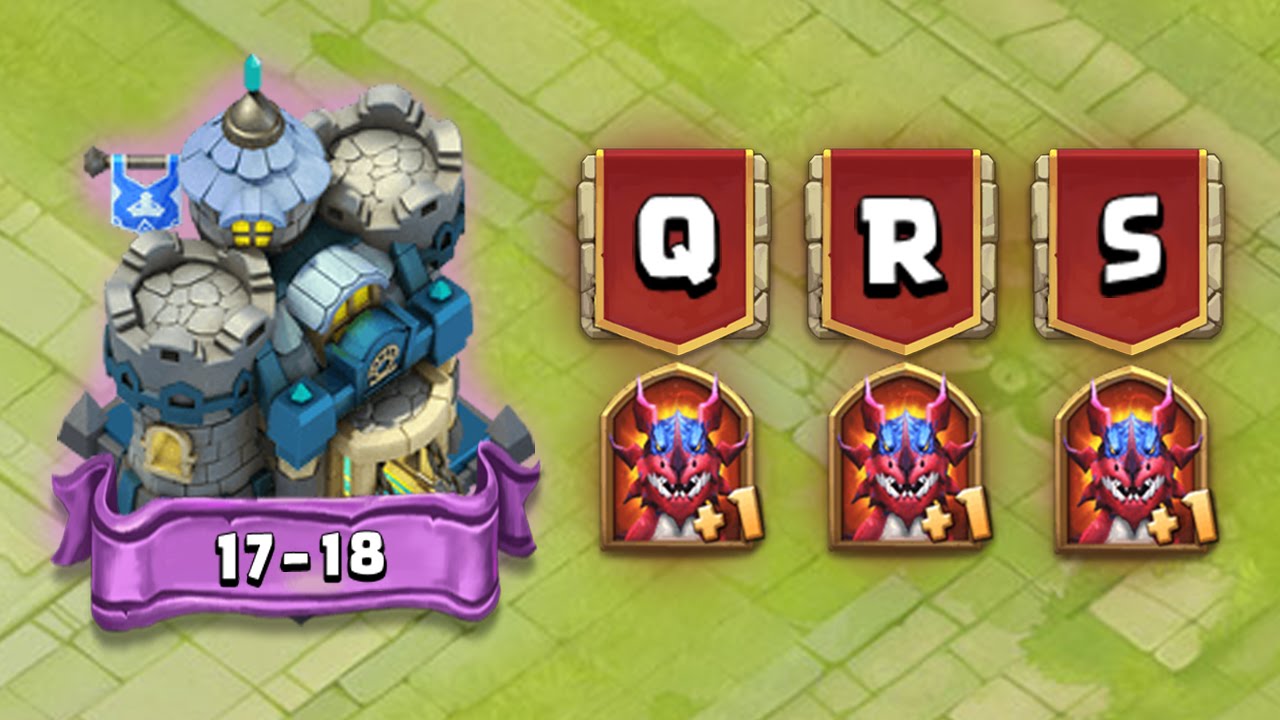 Schloss Konflikt/ castle clash: hbm Base Rathaus 17 und 18 für welle q, r, s