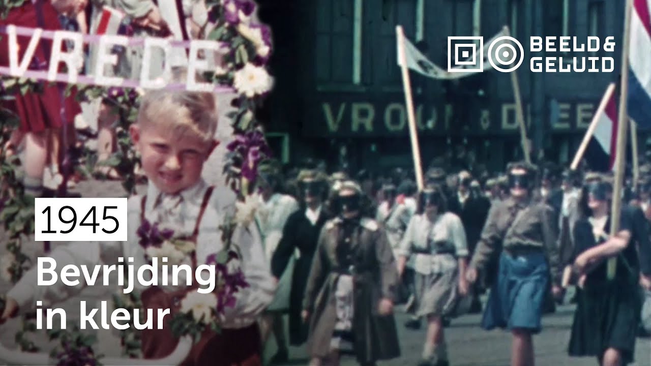 📼 Unieke kleurenbeelden bevrijdingsfeesten Amsterdam (1945)