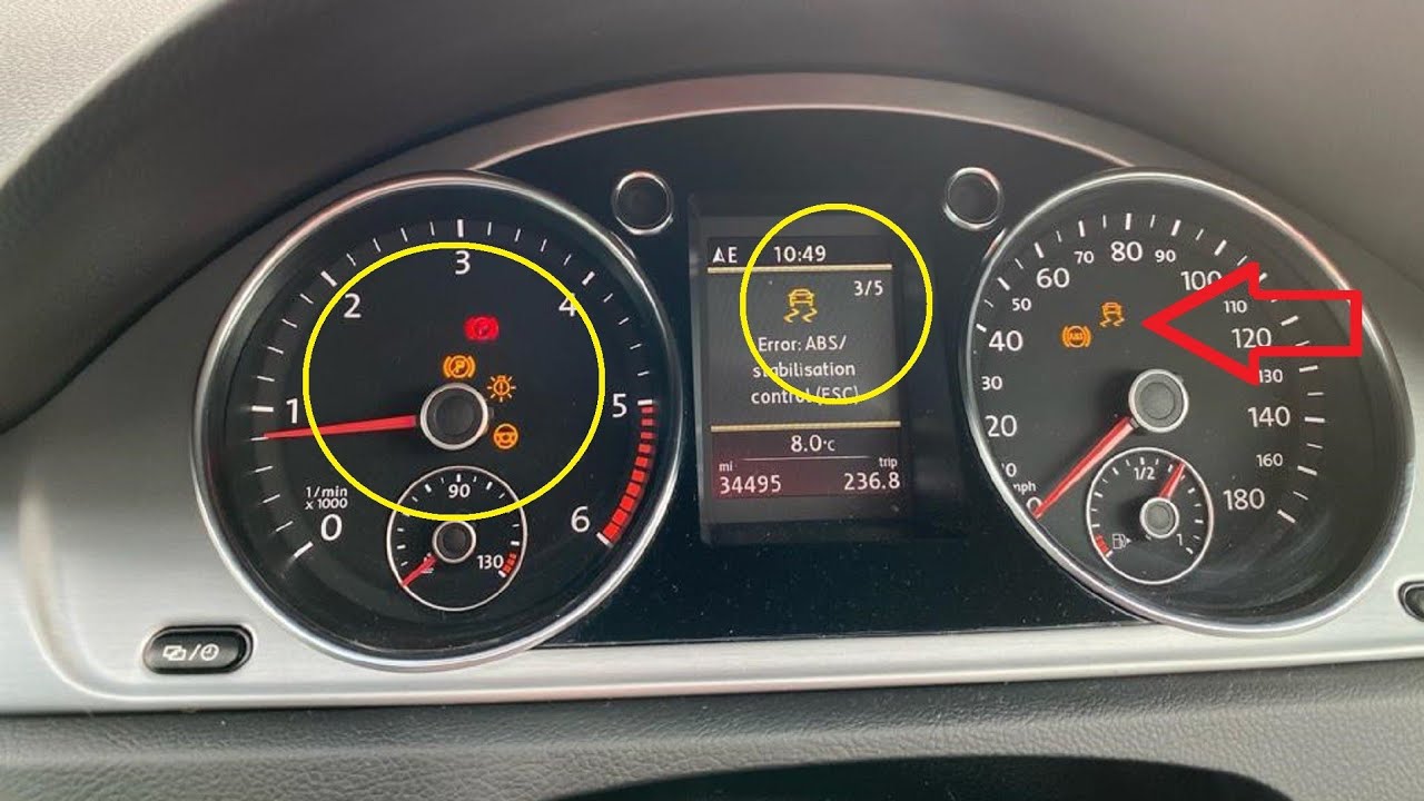 Luz de ABS, Controle de Tração ESC Passat/Jetta/Tiguan/Golf Resolvido
