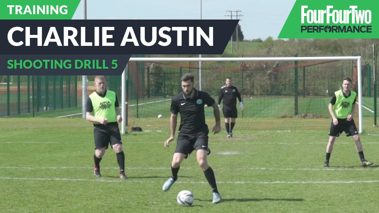 Charlie Austin's striker school | How to improve link up play | Soccer shooting drill