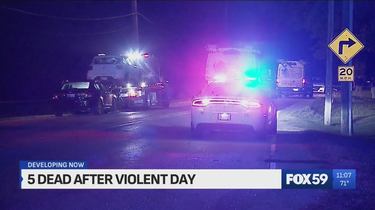 5 dead after violent day in Indianapolis