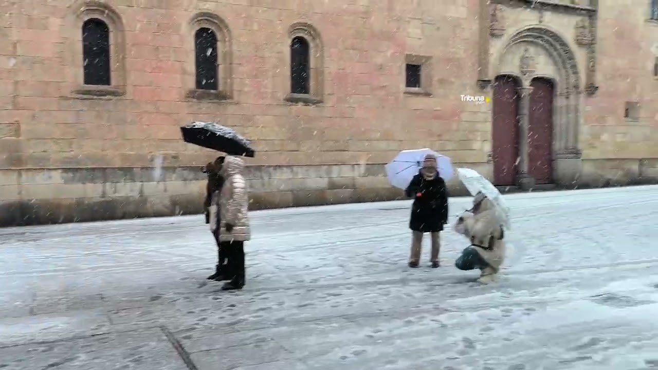 Nevada en Salamanca: La borrasca Kristin cubre de blanco la ciudad