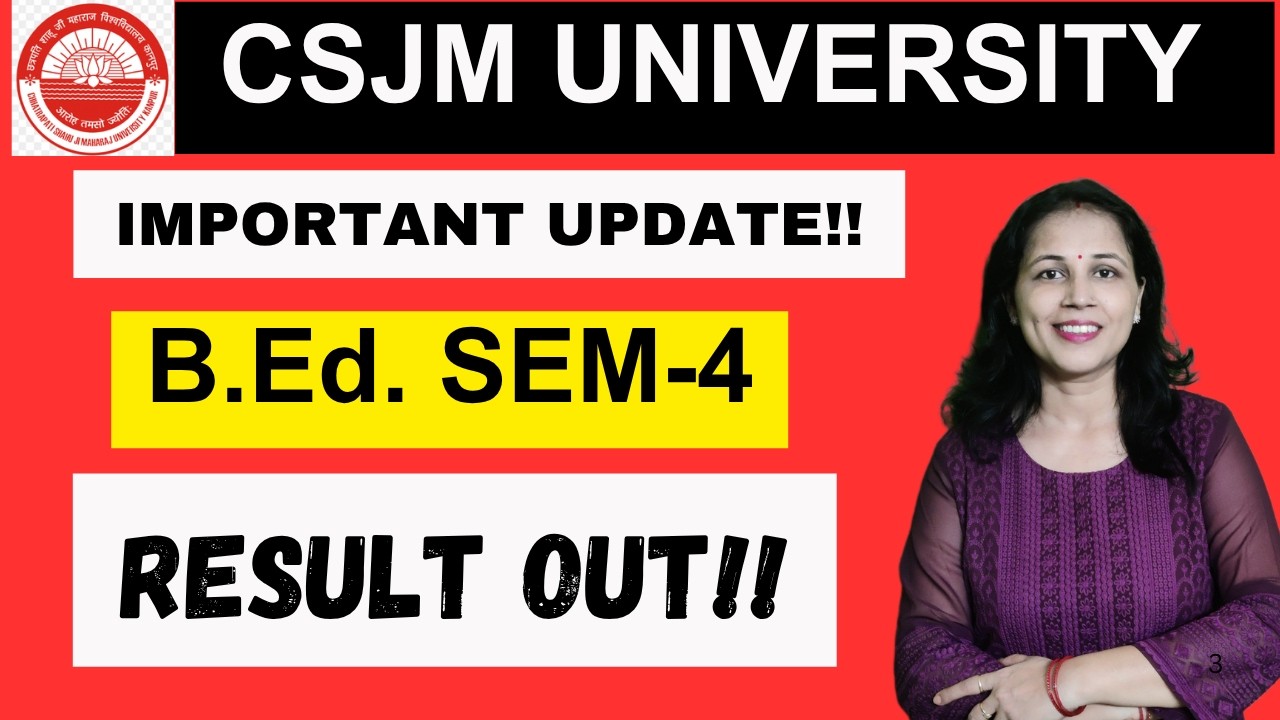 RESULT OUT 🔥CSJMU B.Ed SEM- 4