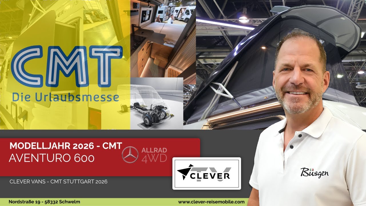 CMT 2026 - Clever Aventuro 600 - Mercedes 4x4, der exklusive Allradkastenwagen der Pössl Group