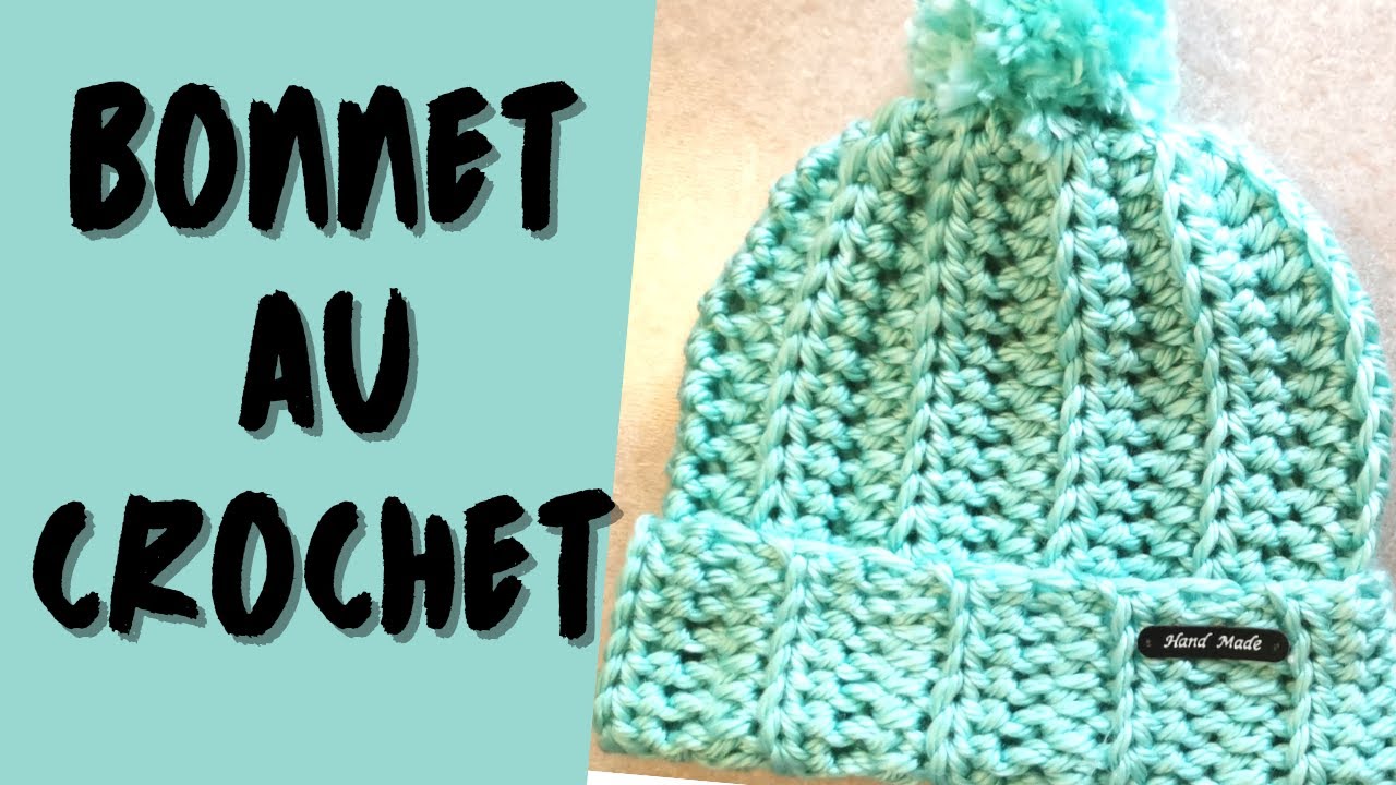 Bonnet au crochet facile  et rapide