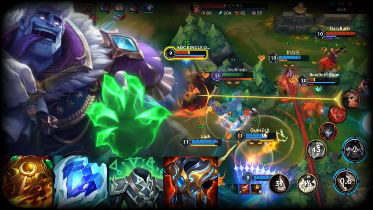 Wild Rift : Dr. Mundo vs Darius Baron lane gameplay Patch 4.2