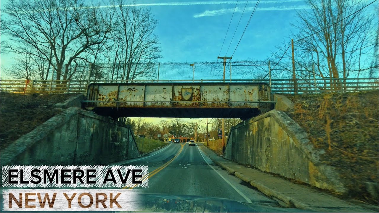 A short tour drive around elsmere av, New York 