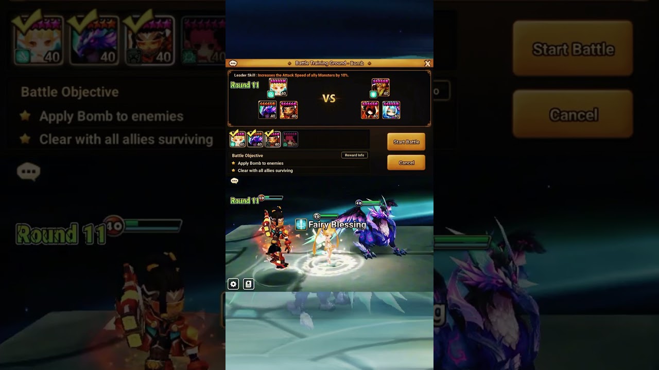 🔥 Mock Battle Stage 11 Summoners War 🔥 #shorts #summonerswar