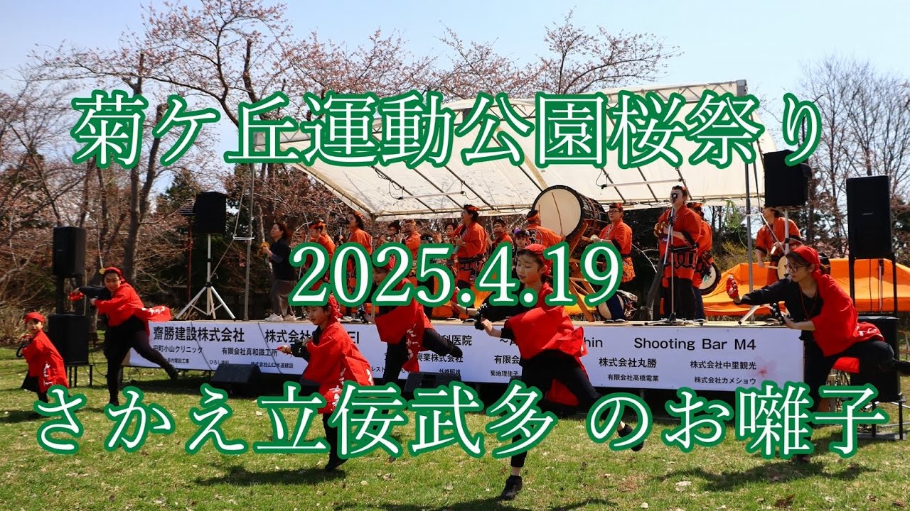 菊ケ丘運動公園桜祭り 2025.4.19  さかえ立佞武多 のお囃子