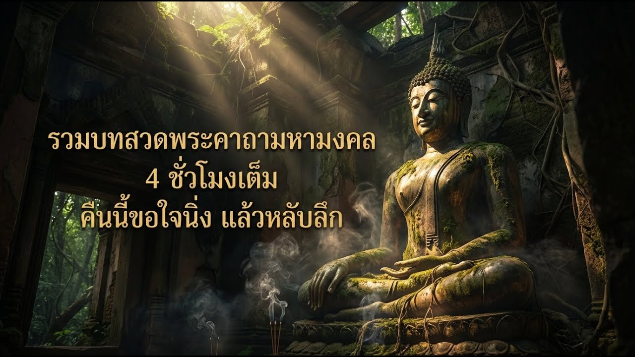 รวมบทสวดพระคาถามหามงคล 4 ชั่วโมงเต็ม คืนนี้ขอใจนิ่ง แล้วหลับลึก | บทเพลงกล่อมนอน เสริมสิริมงคล