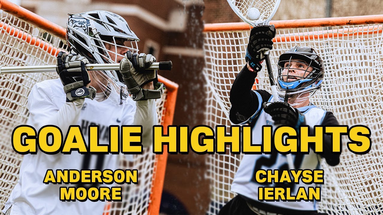 Georgetown v Johns Hopkins GOALIE HIGHLIGHTS | Anderson Moore and Chayse Ierlan (4K)