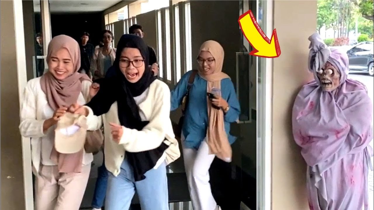 PRANK HANTU POCONG KOCAK SERU..!! Semua Menjerit Histeris