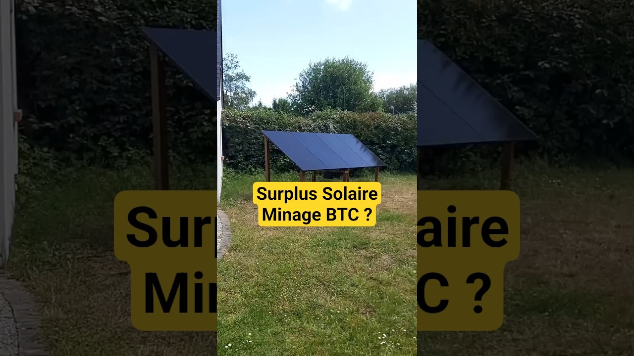 Et si on utilise le surplus solaire pour le minage de crypto ? #photovolta&iuml;que #diy  #solaire