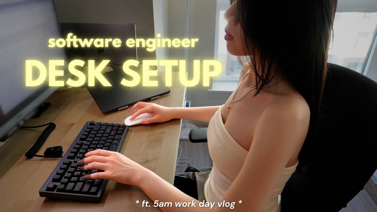 Desk Setup for Software Engineers 👩🏻&zwj;💻 5am Routine & Testing Workflow (SF)