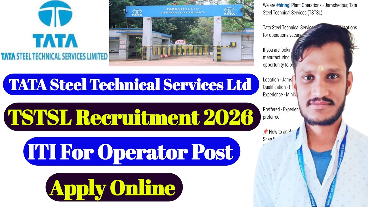 TATA Steel Technical Services Recruitment 2026 | ITI jobs | Tata Steel Plant jobs 2026 | ITI Jobs