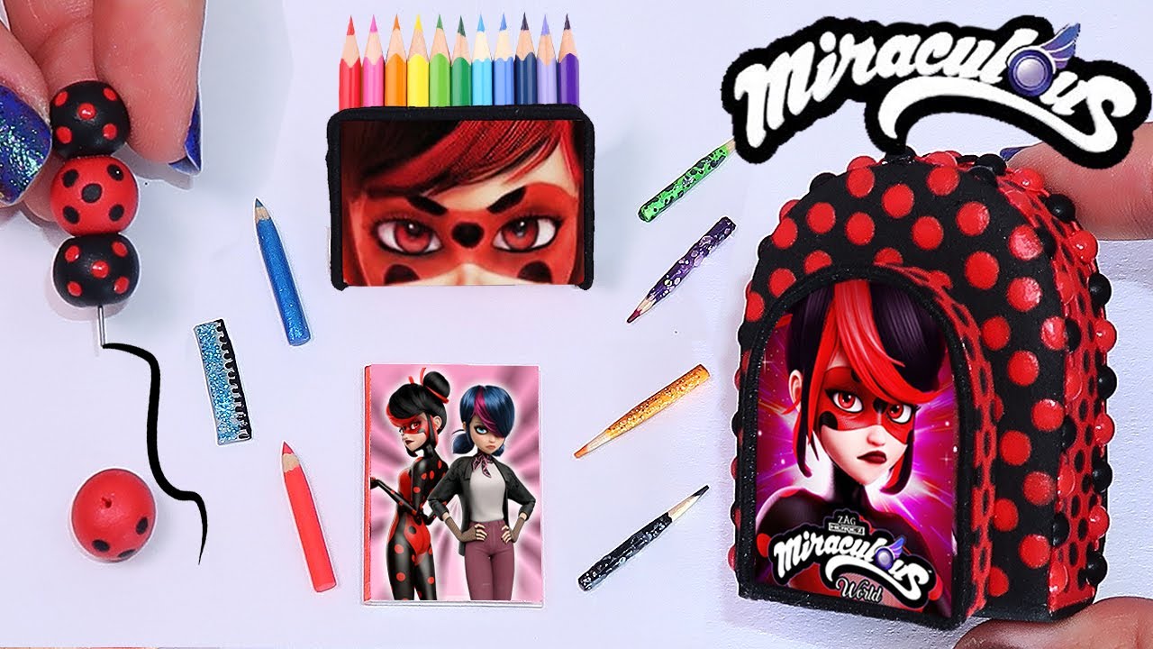 👩‍🏫🐞 MINI ÚTILES ESCOLARES de Shadybug de Miraculous World que ¡¡SÍ FUNCIONAN!! 🐞✔