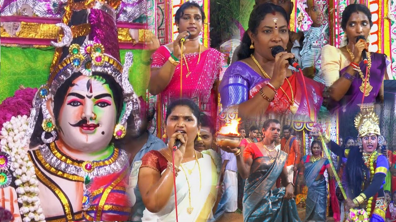 🛑தென்காசி பண்பொழிவில் மாரியம்மாள், சங்கர், கலக்கல் காவியா இணைந்து பாடிய கலக்கல் கும்மி பாடல்