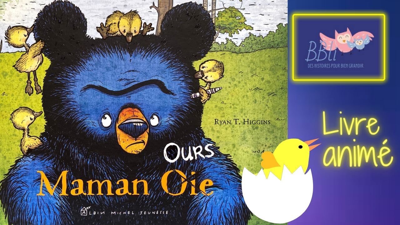 Histoire dr&ocirc;le en Fran&ccedil;ais - Maman Oie/Ours - livre dessin anim&eacute; pour enfants - lecture et musiques