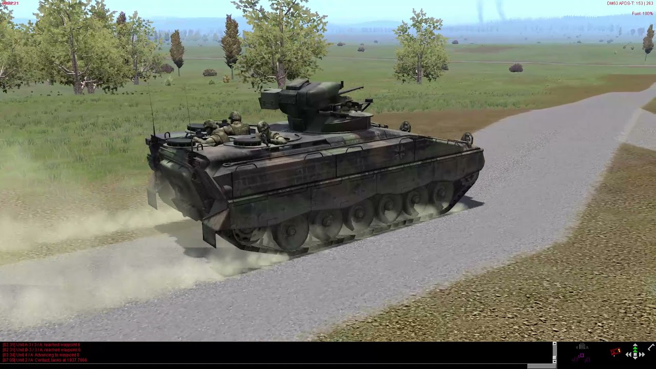 Leopard 1A5 and Marder 1A3 Gameplay in Steel Beasts Pro PE 4.267