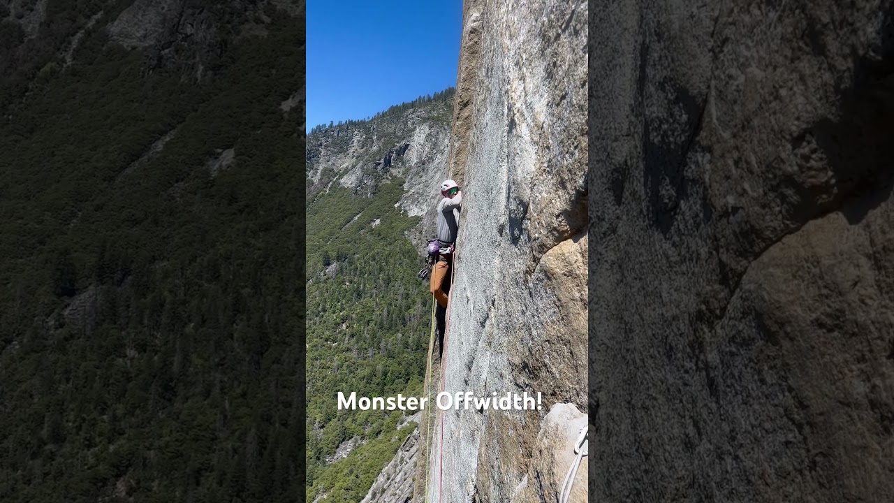 Remy climbing Monster Off Width on FreeRider