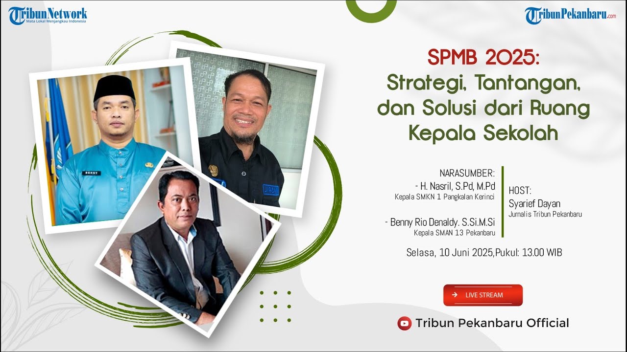 LIVE NGOBRAS: SPMB 2025: Strategi, Tantangan dan Solusi dari Ruang Kepala Sekolah