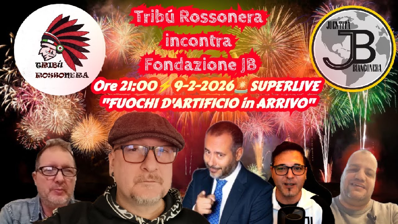 🚨 SUPERLIVE: TRIBÙ ROSSONERA incontra FONDAZIONE JB con tanti Ospiti⚡Fuochi d'artificio in arrivo