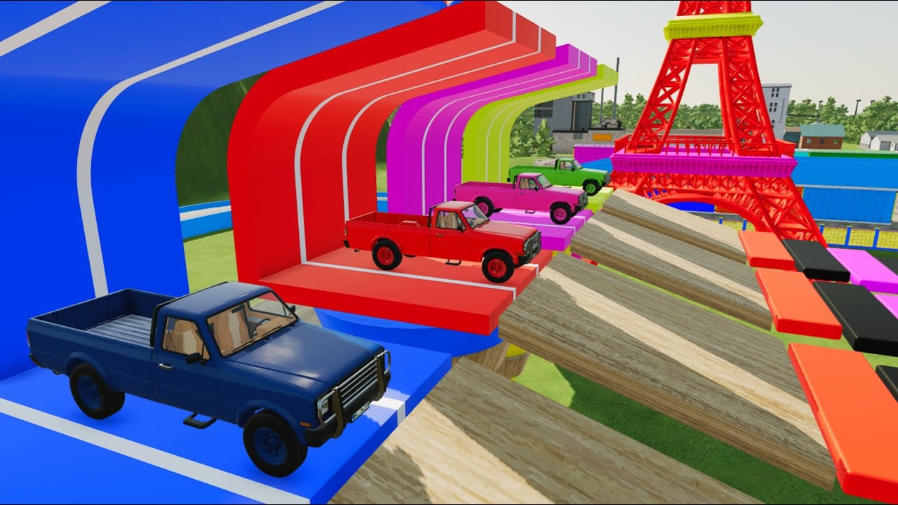 TRANSPORTING ALL COLORS FS22 - COLORS WITH PICK UP || FARMING SIMULATOR