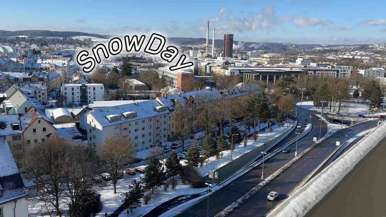 Winter Silence: Snowfall in Ulm from My Balcony