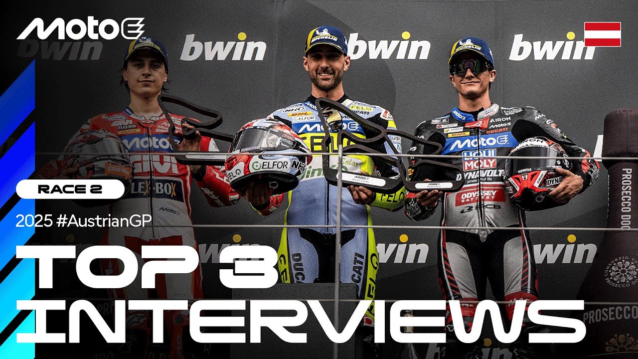 MotoE 2025 #AustrianGP RACE 2 podium: FERRARI, CASADEI AND GARZO⚡