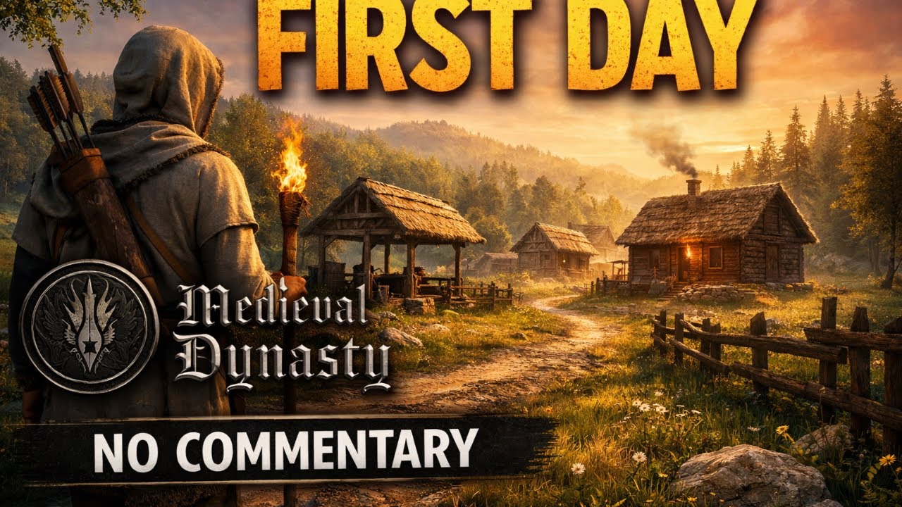 First Day Surviving in Medieval Dynasty | No Commentary Gameplay