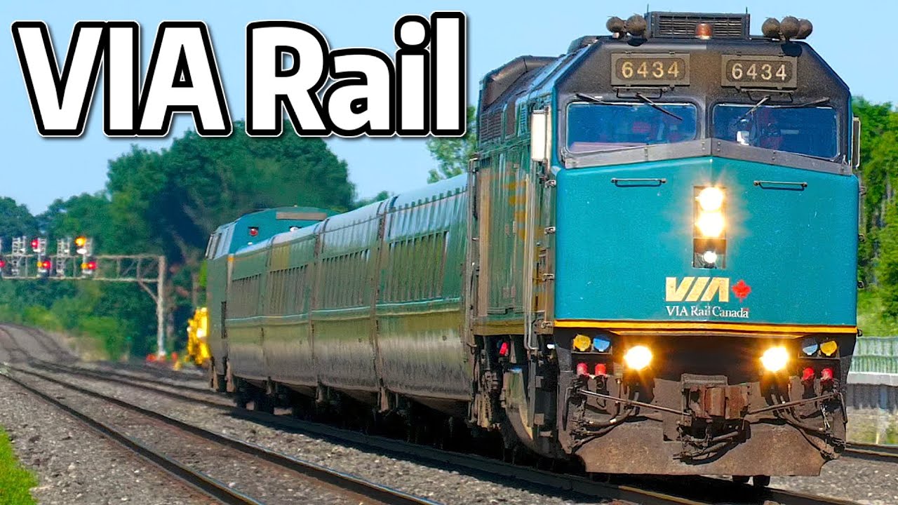 ⁴ᴷ⁶⁰ VIA Rail Corridor Trains passing the Danforth GO Station
