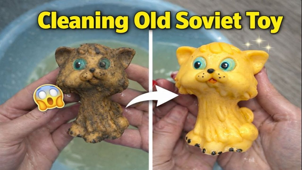 Cleaning a Very Dirty Old Soviet Toy 😱 (So Satisfying) Visual & Sound ASMR, No Talking