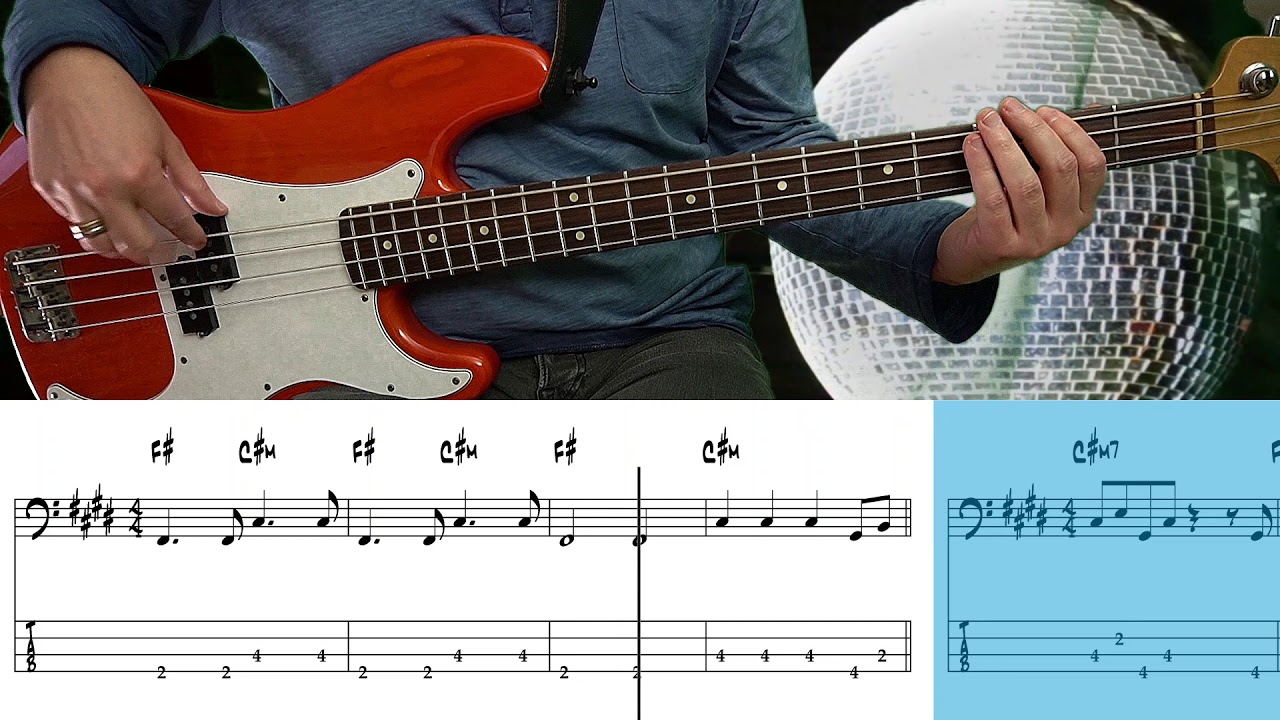 Bee Gees -  Night Fever (Bass cover with tabs)