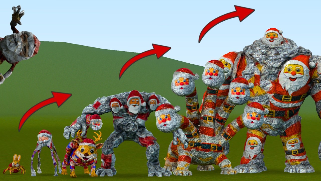 WHO IS THE STRONGEST AMONG ALL GOO GOO GAGA SANTA MEMES FAMILY IN GARRY'S MOD🎅