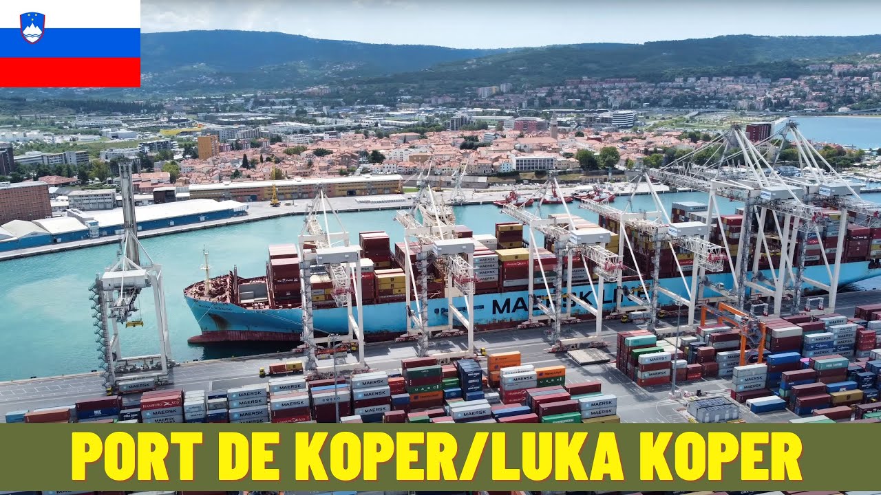 Port de Koper/Luka Koper  Slovenia - aerial view in 4K