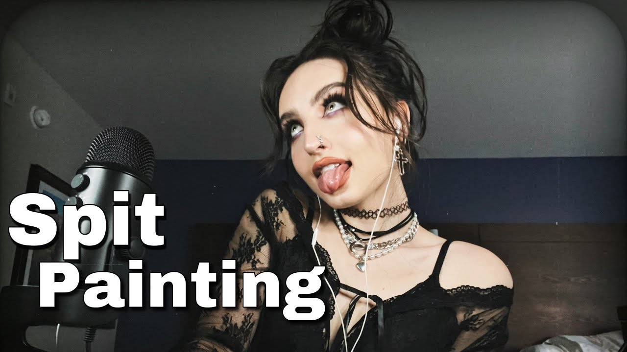 ASMR | Spit Painting ( Fast Aggressive Mouth Sounds, Hand Movements, Personal Attention)
