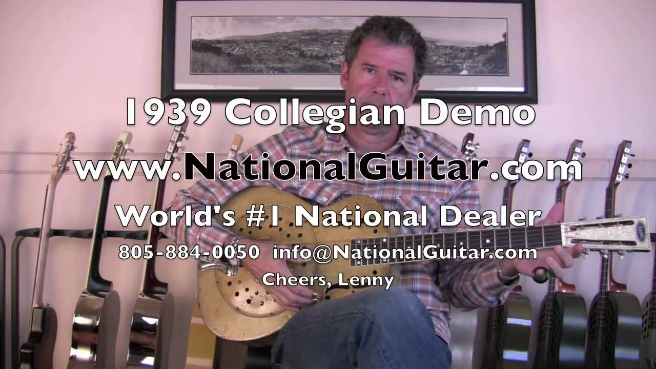 National Collegian Resonator Guitar, Sweet Supro! 1939 Learn About demo