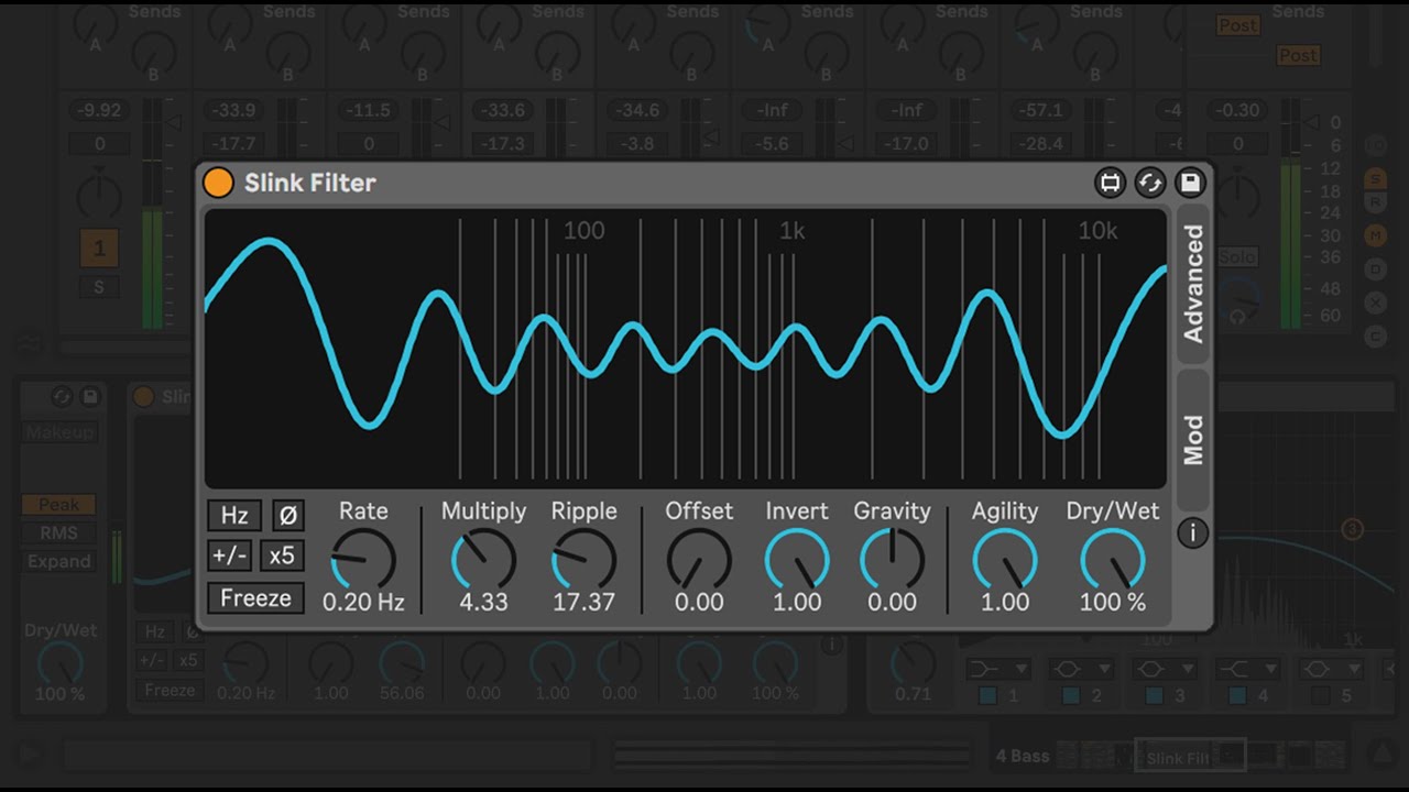 Slink Filter on a techno lead synth