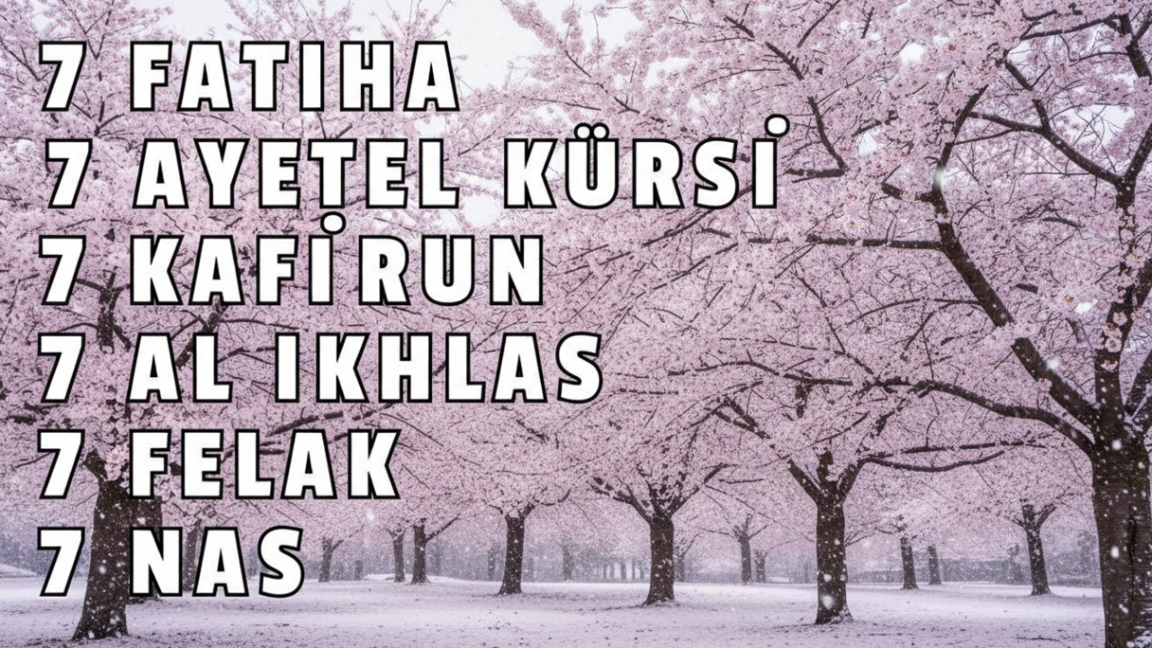 Koruyan Dualar: Ayetel Kürsi,Fatiha, Felak, Nas, Kafirun