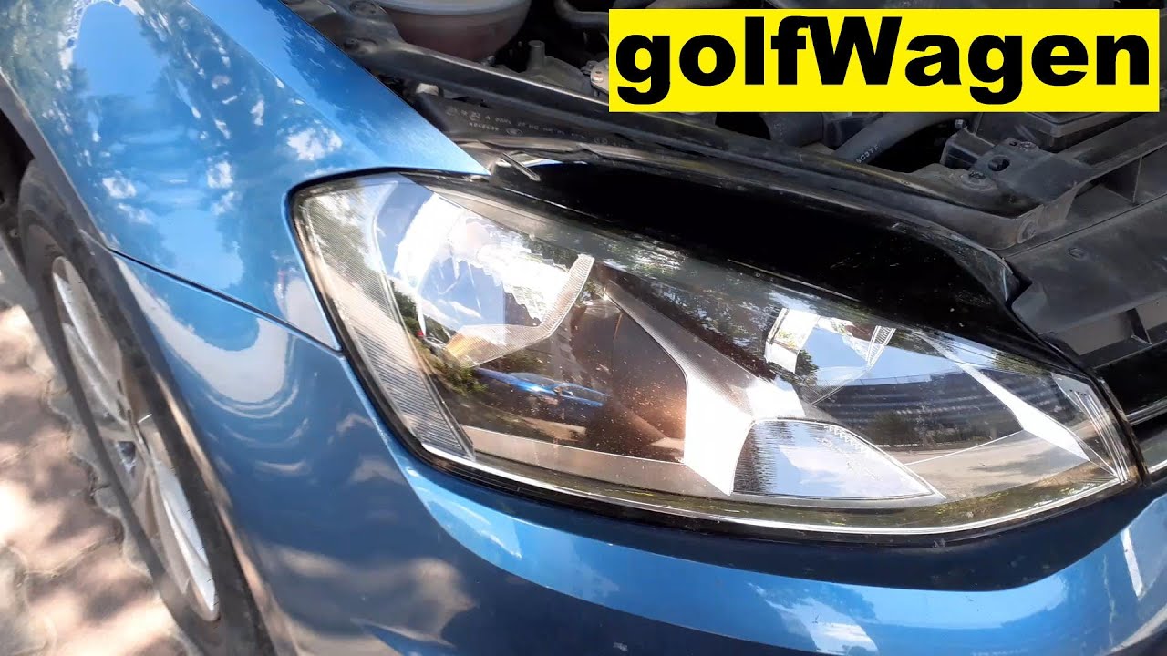 VW Golf 7 low beam bulb change H7 55W