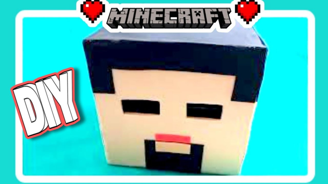 DIY: CABEÇA MINECRAFT DE PAPELÃO