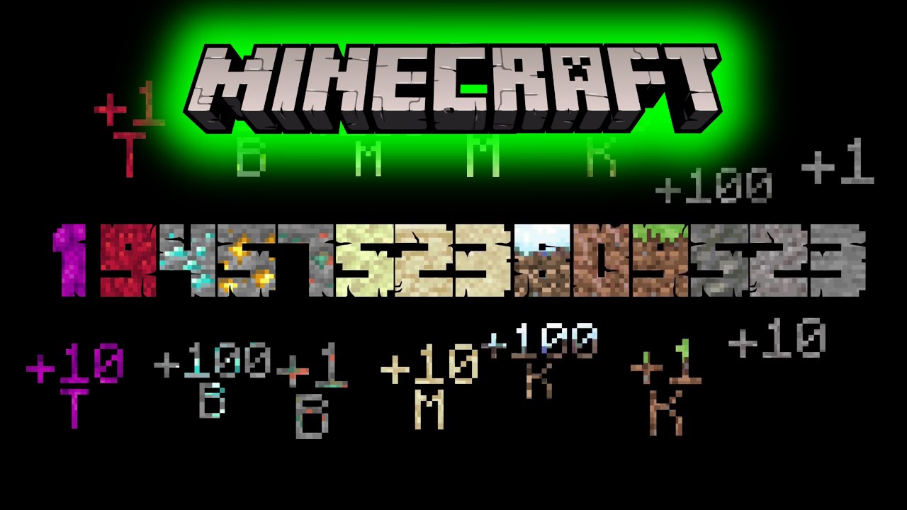 0 to 1 Nonillion with Sound Effects (Minecraft-Themed)