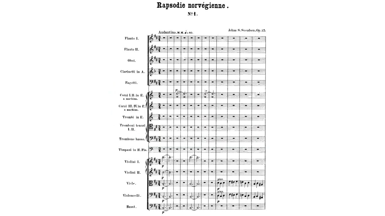 Norwegian Rhapsody No.1, Op.17 By Johan Svendsen (with Score)